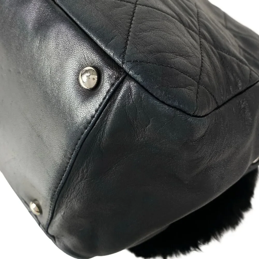 Chanel Matelasse Shoulder Bag Lambskin Fur